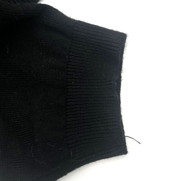 Julie Mollo Black Sweater With White College Letters NYC, Crop, Academia, Size X - Picture 8 of 9